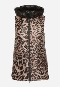Born2be - Czarna Klasyczna Kamizelka z Pikowanymi Przeszyciami Ettelie. Kolekcja: plus size. Kolor: czarny. Materiał: jeans, skóra. Długość: długie. Styl: klasyczny #6