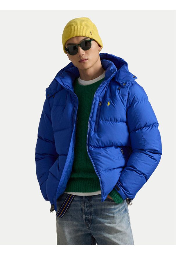 Polo Ralph Lauren Kurtka puchowa 710968278008 Niebieski Regular Fit. Typ kołnierza: polo. Kolor: niebieski. Materiał: syntetyk