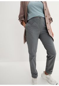 bonprix - Spodnie chinosy z bawełny, długość do kostki. Kolor: zielony. Materiał: bawełna #3