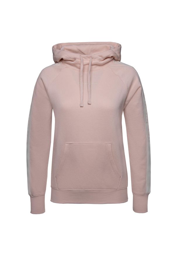 Champion - Bluza trekking damska Hoodie. Typ kołnierza: kaptur. Kolor: różowy. Materiał: bawełna, poliester. Wzór: gładki. Sport: turystyka piesza