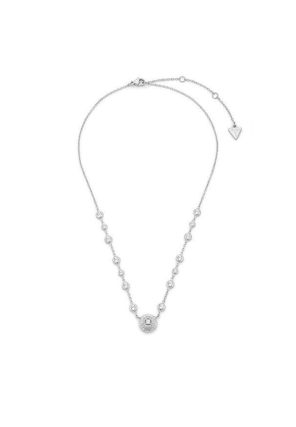 Naszyjnik Guess. Materiał: srebrne. Kolor: srebrny