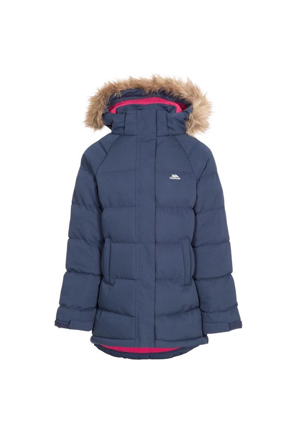TRESPASS - Kurtka Ocieplana Dla Dziewczynki Unique. Kolor: niebieski. Materiał: puch. Sport: turystyka piesza