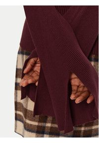 Kontatto Sweter 3M0116N AI253M01 Bordowy Slim Fit. Kolor: czerwony. Materiał: syntetyk #3