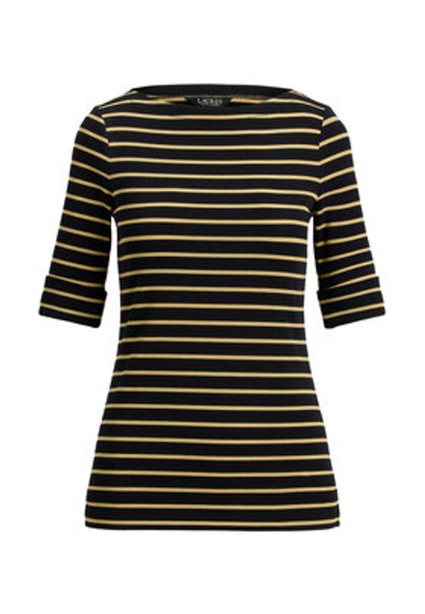 Lauren Ralph Lauren - LAUREN RALPH LAUREN Bluzka 200980044002 Czarny Slim Fit. Kolor: czarny. Materiał: bawełna