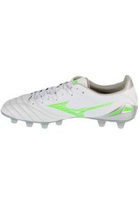 Buty piłkarskie męskie Mizuno Morelia Neo Iv Pro Fg. Zapięcie: sznurówki. Kolor: biały. Materiał: guma, skóra, syntetyk, materiał, tkanina. Szerokość cholewki: normalna. Sport: piłka nożna