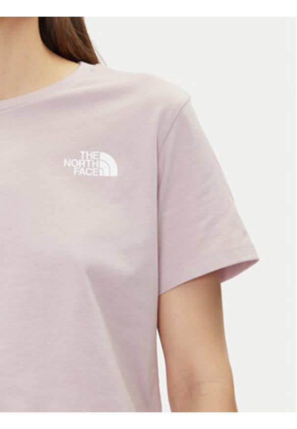 The North Face T-Shirt NF0A87U40SO1 Różowy Oversize. Kolor: różowy. Materiał: bawełna