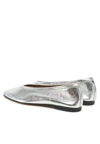 TOMMY HILFIGER - Tommy Hilfiger Baleriny Soft Metal Lthr Ballerina No Bow FW0FW08601 Srebrny. Kolor: srebrny. Materiał: skóra