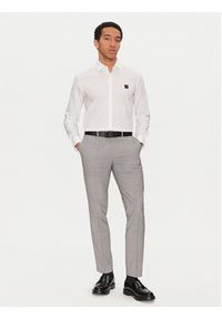 Hugo - HUGO Koszula Ermo 50505315 Biały Slim Fit. Kolor: biały. Materiał: bawełna #4