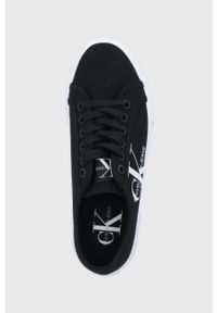 Calvin Klein Jeans Tenisówki damskie kolor czarny. Nosek buta: okrągły. Zapięcie: sznurówki. Kolor: czarny. Materiał: guma #3