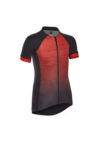 BTWIN - Koszulka rowerowa dla dzieci B'twin 900. Kolor: czerwony, czarny, wielokolorowy. Materiał: tkanina, materiał. Sport: kolarstwo #1