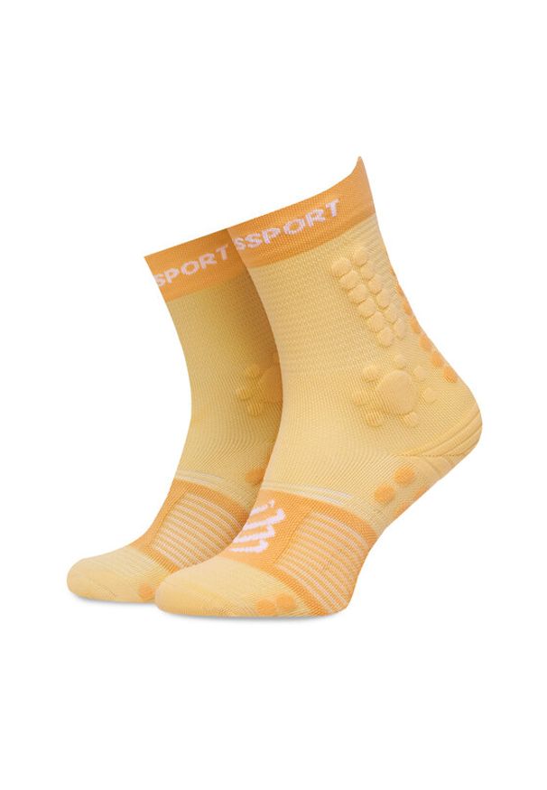 Compressport Skarpety wysokie unisex Pro Racing Socks v4.0 Trail XU00048B Żółty. Kolor: żółty. Materiał: poliamid, materiał