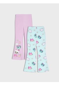 Sinsay - Spodnie flare z nadrukiem Gabby's Dollhouse 2 pack - wielobarwny. Wzór: nadruk #1