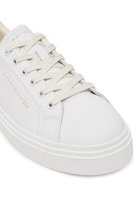 TOMMY HILFIGER - Tommy Hilfiger Sneakersy Chic Cupsole FW0FW09107 Biały. Kolor: biały. Materiał: skóra #3