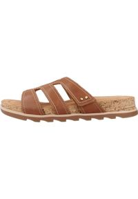 Clarks - Sandały CLARKS YACHT CORAL Brązowy. Kolor: brązowy. Materiał: tkanina, skóra. Sezon: lato