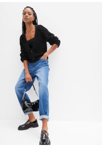 bonprix - Dżinsy barrel, wysoki stan, z bawełny organicznej. Stan: podwyższony. Kolor: niebieski #2