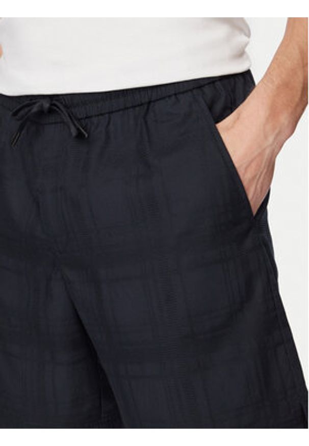 BOSS Szorty materiałowe Sandrew 50559371 Granatowy Regular Fit. Kolor: niebieski. Materiał: bawełna