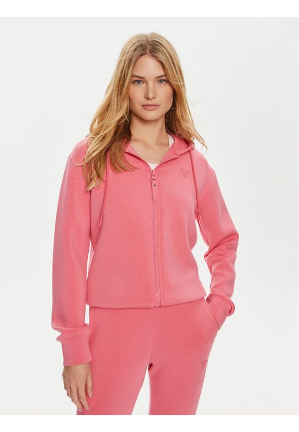 Guess Bluza V3RQ11 K7UW2 Różowy Regular Fit. Kolor: różowy. Materiał: wiskoza