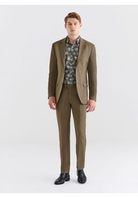 Pako Lorente - PAKO LORENTE – Zielona marynarka garniturowa z wełną. Okazja: na co dzień. Kolor: zielony. Materiał: wełna. Styl: casual #6