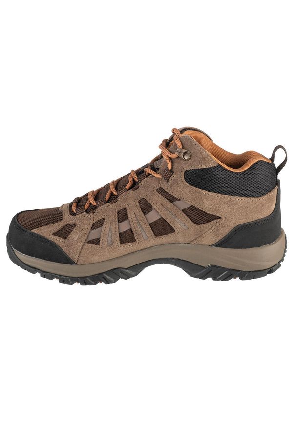 columbia - Buty trekkingowe męskie Columbia Redmond Iii Mid Waterproof. Kolor: brązowy. Materiał: tkanina, materiał, syntetyk, skóra. Sport: turystyka piesza