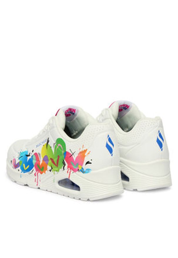 skechers - Skechers Sneakersy Jason Naylor: Uno - Open Your Heart 190008/WMLT Biały. Kolor: biały. Materiał: skóra