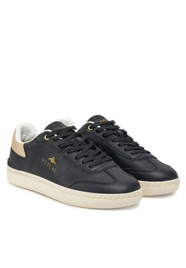 Replay - REPLAY Sneakersy GWSD8 .000.C0004L Czarny. Kolor: czarny. Materiał: skóra