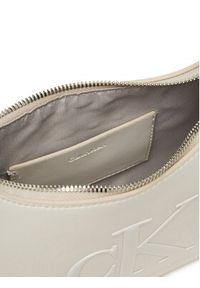 Calvin Klein Torebka Bold Ck Small Shoulder Bag LV04F3230G Biały. Kolor: biały. Materiał: skórzane