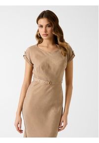 Guess Sukienka codzienna 181611 Brązowy Classic Fit. Okazja: na co dzień. Kolor: brązowy. Typ sukienki: proste. Styl: casual #4