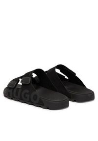 Hugo - HUGO Klapki Evander 50563303 Czarny. Kolor: czarny. Materiał: materiał #6