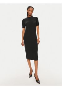 Calvin Klein Sukienka dzianinowa K20K207221 Czarny Slim Fit. Kolor: czarny. Materiał: wełna