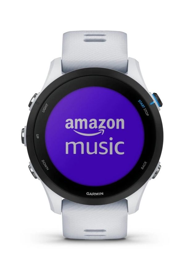 GARMIN - Garmin Forerunner 255 Music biały. Kolor: biały. Styl: sportowy, elegancki, casual