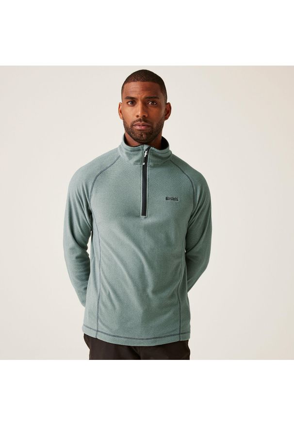 Regatta - Męski lekki polar turystyczny Montes z zamkiem błyskawicznym do połowy. Kolor: niebieski. Materiał: polar. Sport: wspinaczka, turystyka piesza