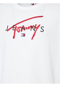 Tommy Jeans T-Shirt Signature Twist DM0DM19683 Biały Regular Fit. Kolor: biały. Materiał: bawełna #3