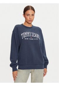 Tommy Jeans Bluza Varsity DW0DW19824 Granatowy Regular Fit. Kolor: niebieski. Materiał: bawełna