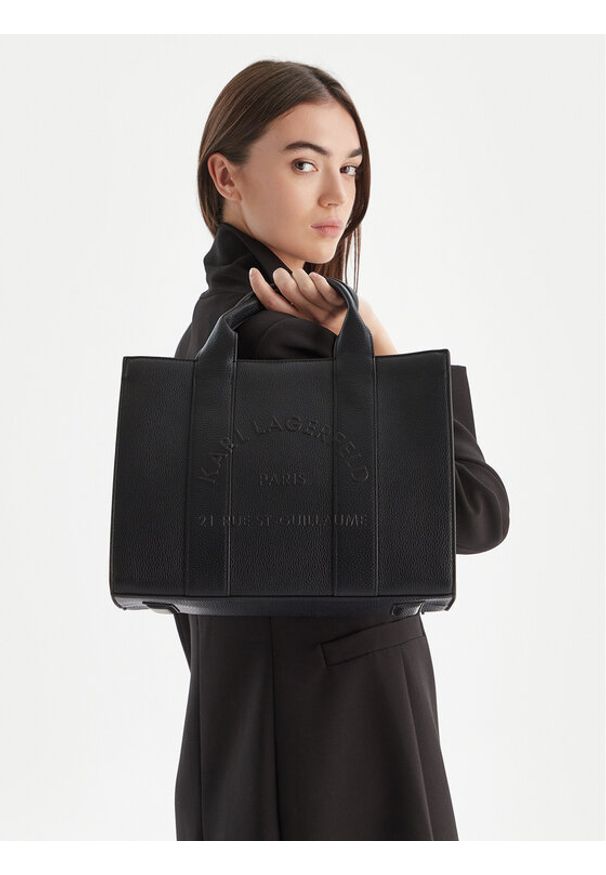 Karl Lagerfeld - KARL LAGERFELD Torebka A4W30264 Czarny. Kolor: czarny. Materiał: skórzane