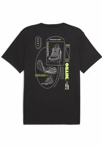 Puma - Męska koszulka do biegania z grafiką NITRO™ PUMA Black. Kolor: czarny