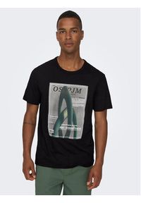 Only & Sons T-Shirt 22026378 Czarny Regular Fit. Kolor: czarny. Materiał: bawełna #2