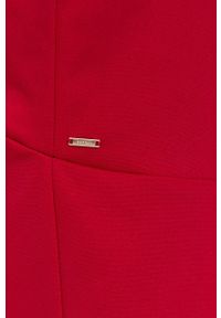 Morgan Sukienka kolor czerwony mini dopasowana. Kolor: czerwony. Materiał: tkanina. Długość rękawa: krótki rękaw. Wzór: gładki. Typ sukienki: dopasowane. Długość: mini #3