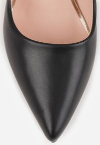 Born2be - Czarne Szpilki Metiphoche. Okazja: do pracy, na co dzień. Kolor: czarny. Materiał: jeans. Wzór: gładki. Obcas: na szpilce. Styl: elegancki, klasyczny, casual, wizytowy #6