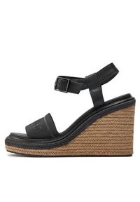 Calvin Klein Espadryle Wedge Sandal 70 He HW0HW02050 Czarny. Kolor: czarny. Materiał: skóra #3