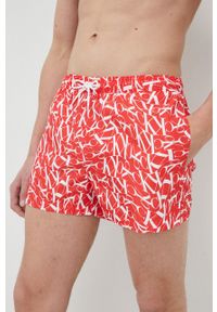 Calvin Klein szorty kąpielowe kolor czerwony. Kolor: czerwony. Materiał: tkanina, włókno, materiał #3