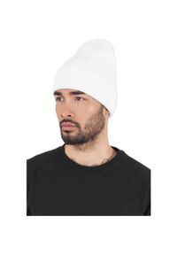 FLEXFIT - Czapka Ciężkiej Grubości Długa. Kolor: biały