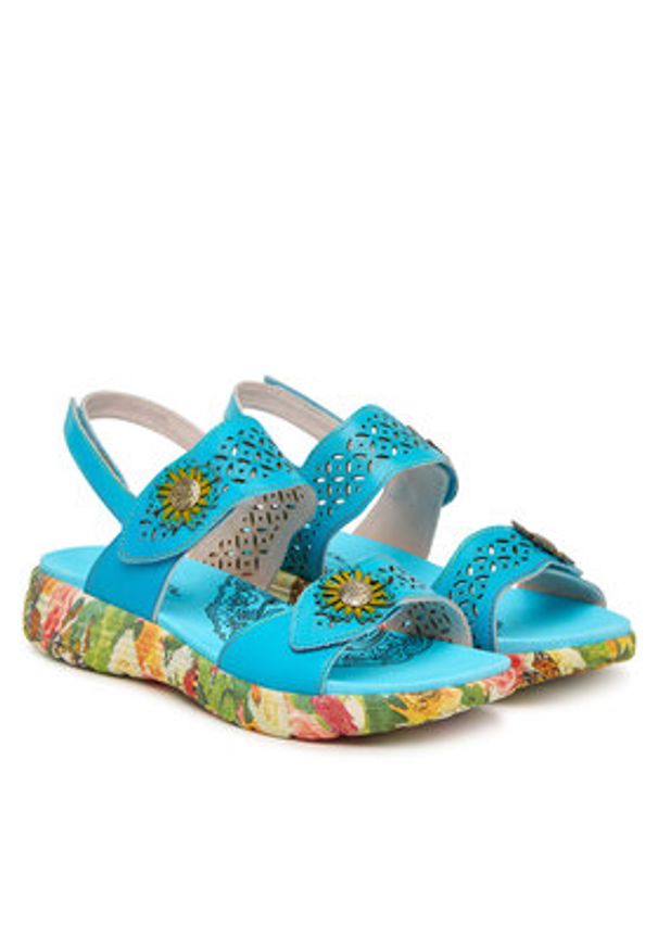 Laura Vita Sandały Sanao 53 Niebieski. Kolor: niebieski. Materiał: skóra