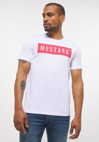 Mustang - 3PAK MUSTANG STYLE ALEX C LOGO TEE MĘSKI T-SHIRT KOSZULKI NADRUK CZARNY BIAŁY SZARY 1013223. Kolor: biały, wielokolorowy, czarny, szary. Wzór: nadruk #6