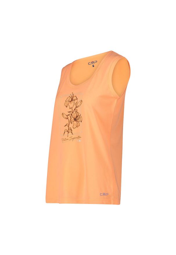 Damski tank top CMP. Kolor: pomarańczowy, wielokolorowy. Długość rękawa: bez rękawów