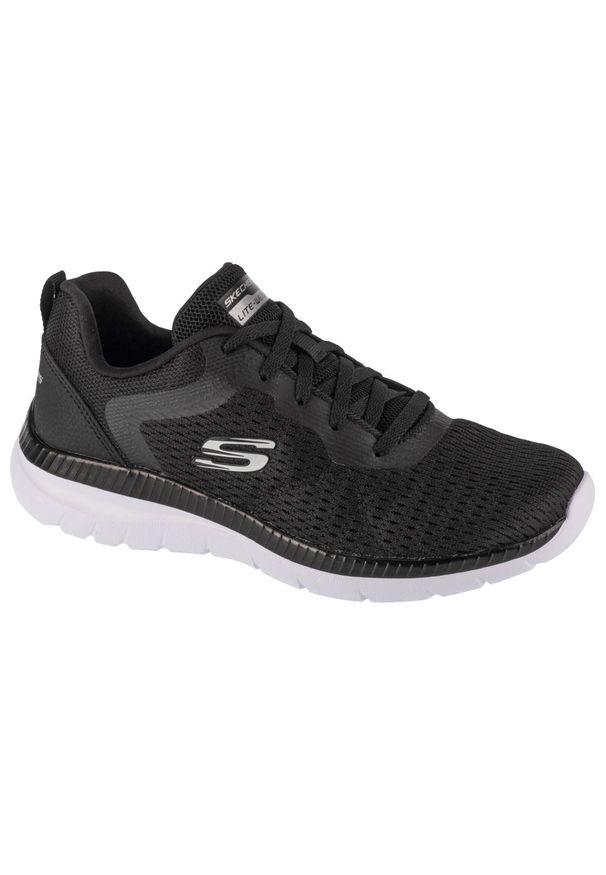 skechers - Buty do chodzenia damskie Skechers Dynamight 20. Zapięcie: sznurówki. Kolor: czarny. Materiał: materiał, syntetyk, tkanina. Szerokość cholewki: normalna. Sport: turystyka piesza