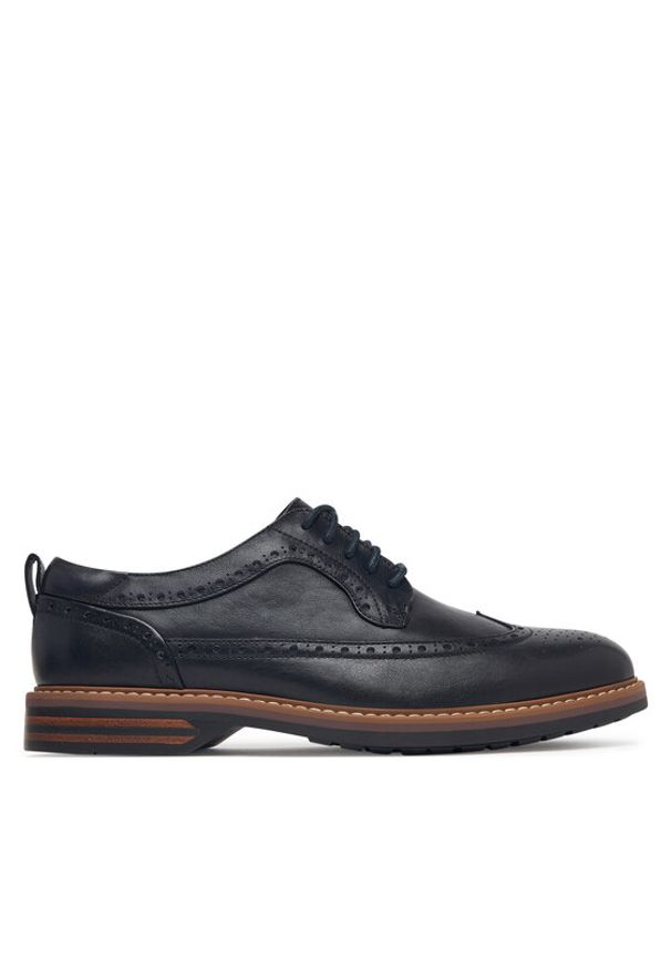 Clarks Półbuty Aldwin2 Limit 26320108 Granatowy. Kolor: niebieski. Materiał: skóra