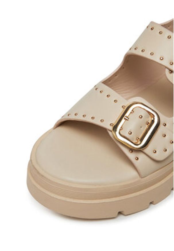 DeeZee Sandały 2024-42 Écru. Kolor: kremowy. Materiał: skóra