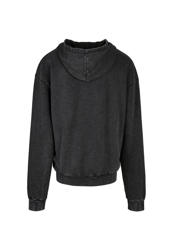 BUILD YOUR BRAND - Bluza Z Kapturem Dla Dorosłych Unisex Acid Wash Oversized. Typ kołnierza: kaptur. Kolor: czarny