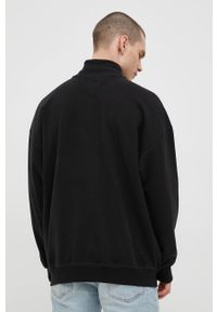 Tommy Jeans bluza bawełniana DM0DM14340.9BYY męska kolor czarny z aplikacją. Kolor: czarny. Materiał: bawełna. Długość: krótkie. Wzór: aplikacja #3