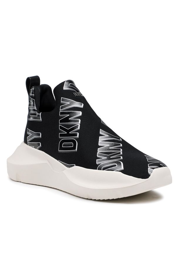 Sneakersy DKNY Ramonia K3247537 Black/White 005. Kolor: czarny. Materiał: materiał